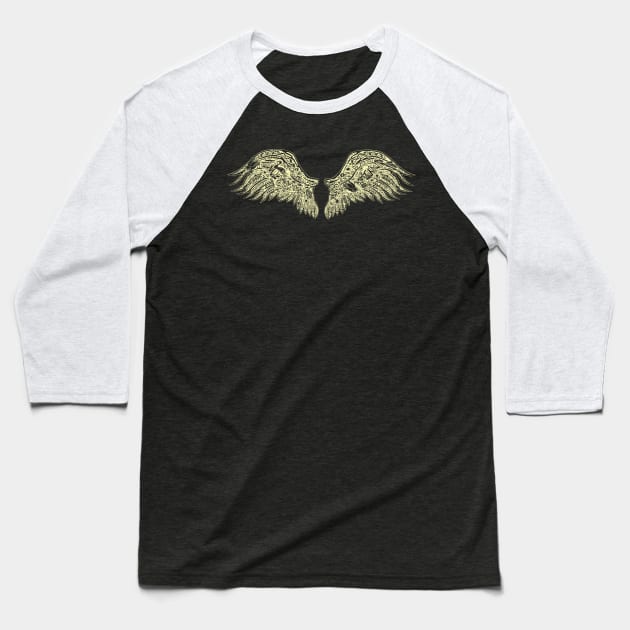 WildWings Cream wings on BACK OF SHIRT Baseball T-Shirt by BullShirtCo